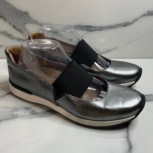 Vionic Women's Silver Metallic Leather Cadee Mary Jane Comfort Shoes Sz 9